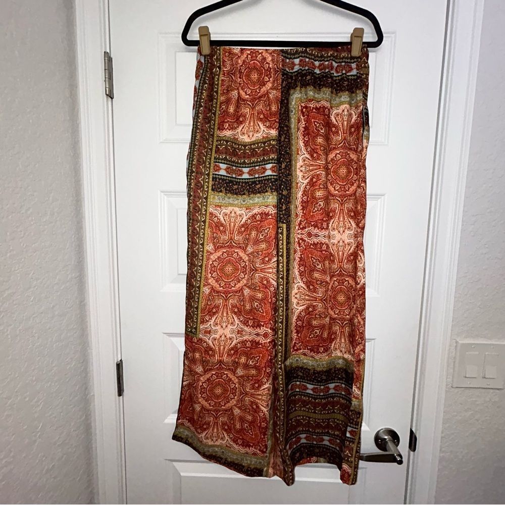 Industry Republic Boho Mix Print Pull On Wide Leg Statement Pants